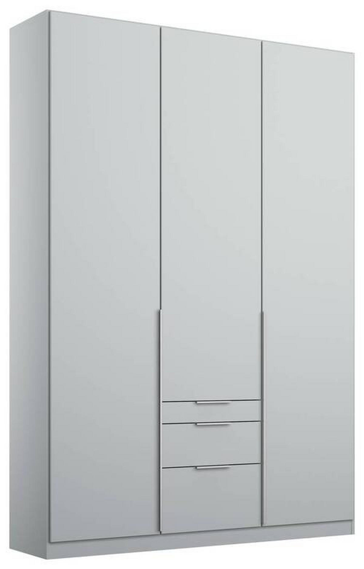 DREHTÜRENSCHRANK in Hellgrau  - Hellgrau/Alufarben, Modern, Holzwerkstoff (136/229/54cm) - Rauch Möbel