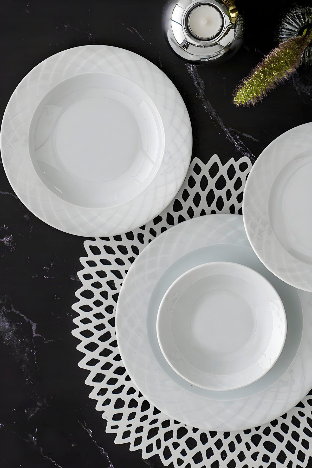 KOMBISERVICE Weiß 24-teilig 6 Personen  - Weiß, Basics, Keramik - P & B