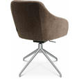 ARMLEHNSTUHL  in Aluminium Velours  - Graubraun/Alufarben, Design, Textil/Metall (58/81,5-84,5/60cm) - Johann Jakob