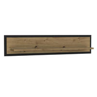WANDBOARD140/29,6/23,4 cm Schwarz, Eichefarben  - Eichefarben/Schwarz, Basics, Holzwerkstoff/Kunststoff (140/29,6/23,4cm) - Livetastic