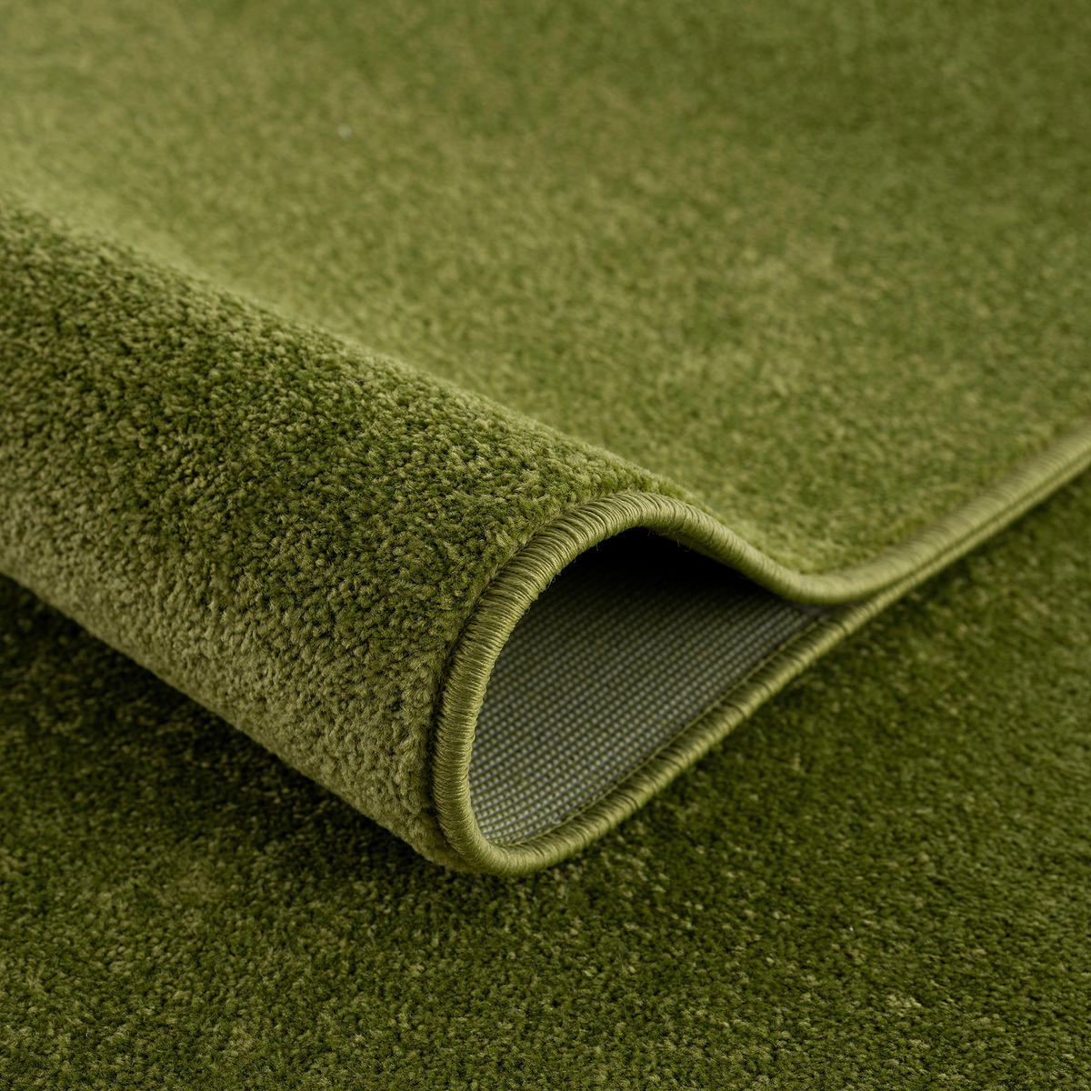 WEBTEPPICH 120 cm Uni Grün  - Grün, LIFESTYLE, Kunststoff/Textil (120cm) - Novel