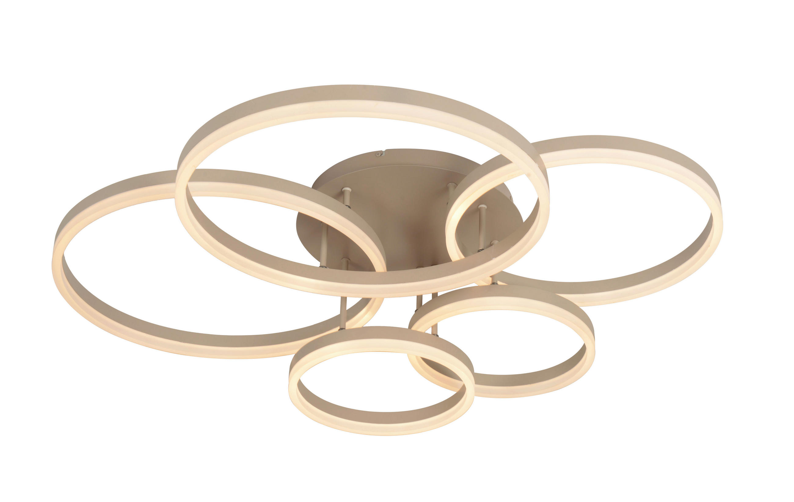 LED-DECKENLEUCHTE Ravello 105/86/22,5 cm   - Sandfarben, Design, Kunststoff/Metall (105/86/22,5cm)