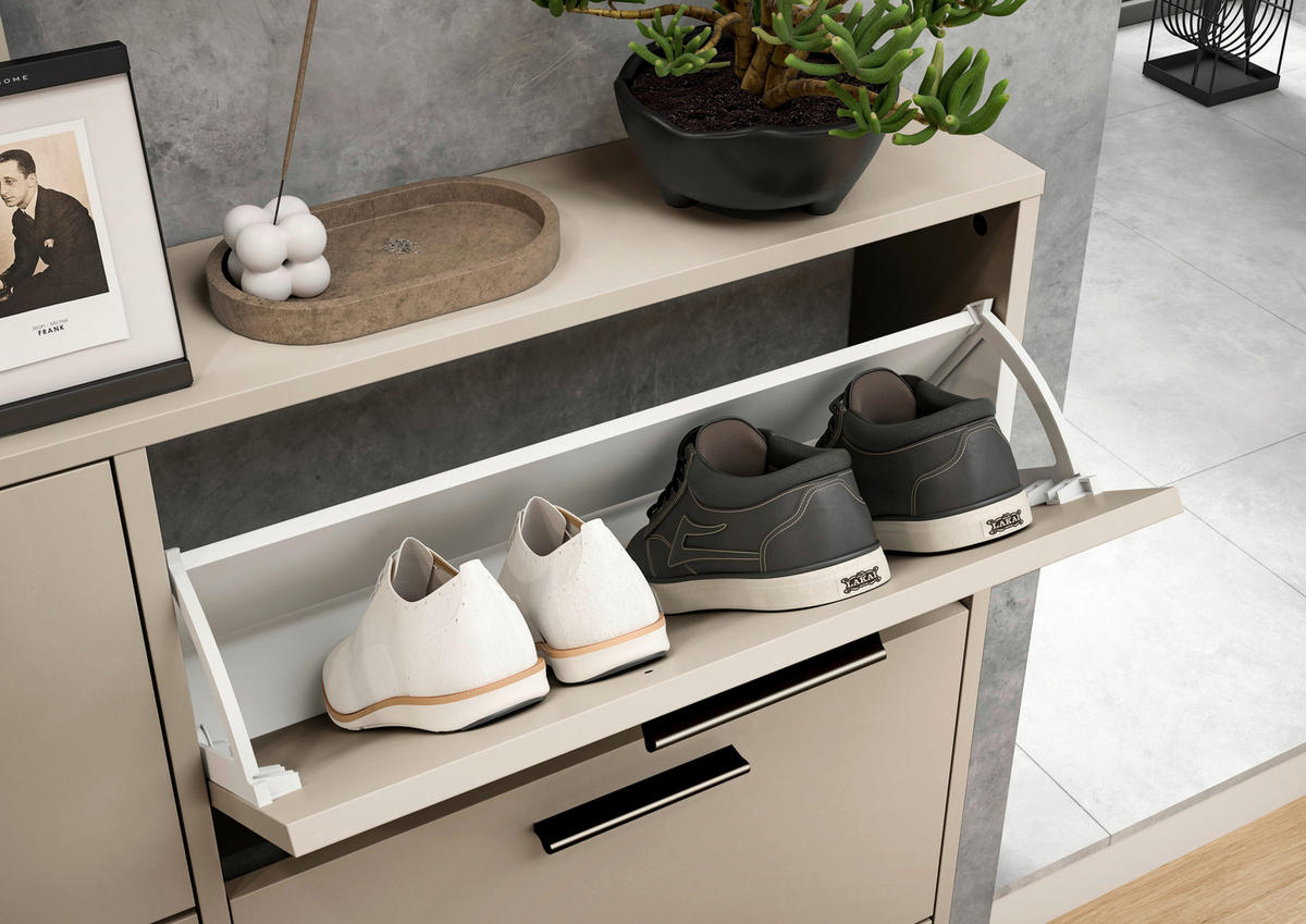 SCHUHKIPPER  in 116/103/17 cm  - Kaschmir/Schwarz, Design, Holzwerkstoff/Kunststoff (116/103/17cm) - Carryhome