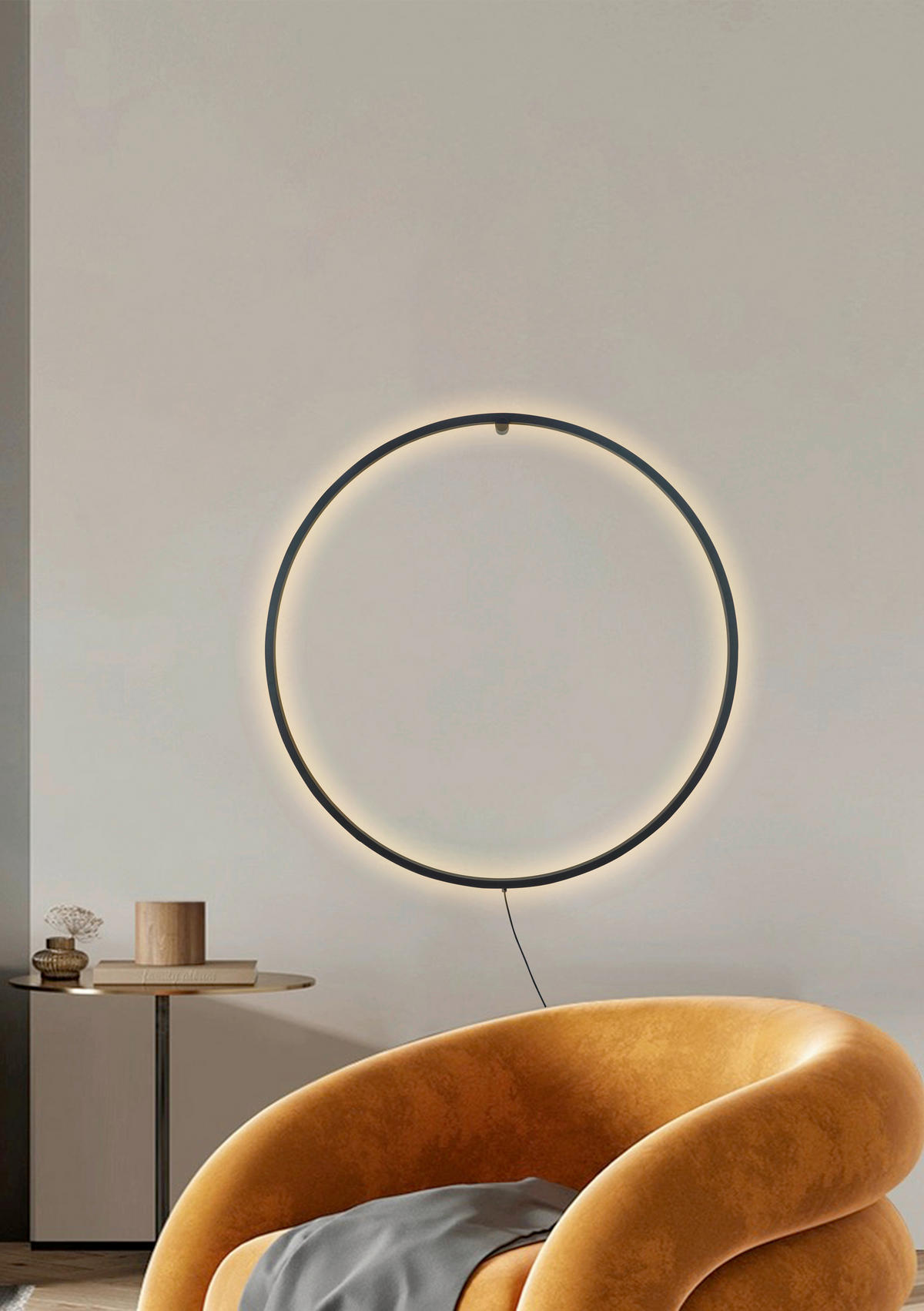 LED-WANDLEUCHTE Scopello 67/6 cm   - Schwarz, Design, Kunststoff/Metall (67/6cm)