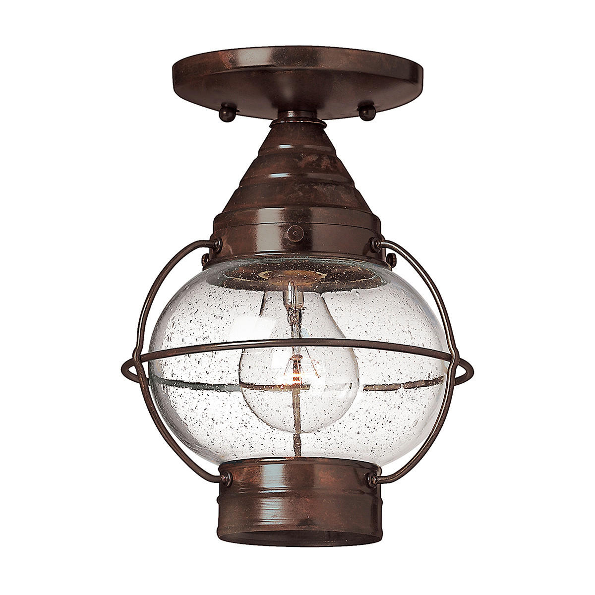 AUSSENHÄNGELEUCHTE - Rotbraun/Bronzefarben, Basics, Glas/Metall (17.8/49cm) - Elstead Lighting