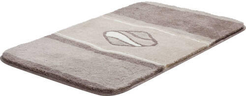 Thumbnail - Badteppich Jewel, Taupe, Textil, Streifen, rechteckig, 60x100 cm, Oeko-Tex® Standard 100, Made in Europe, für Fußbodenhe...