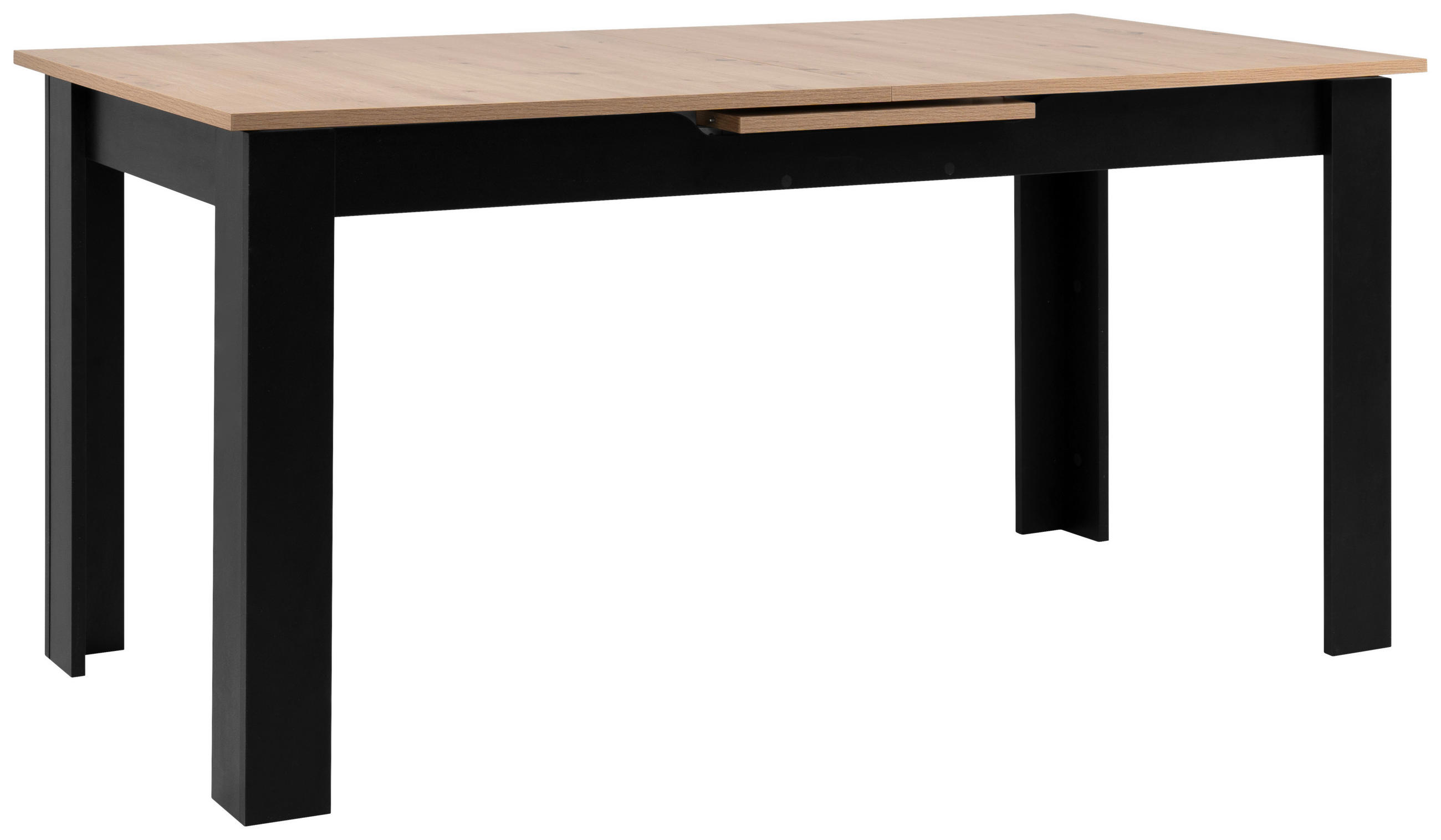 ESSTISCH in Holzwerkstoff 160-200/80/75 cm  - Schwarz/Eiche Artisan, MODERN, Holzwerkstoff (160-200/80/75cm) - MID.YOU