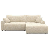 ECKSOFA Naturfarben Webstoff  - Schwarz/Naturfarben, KONVENTIONELL, Kunststoff/Textil (270/192cm) - Carryhome