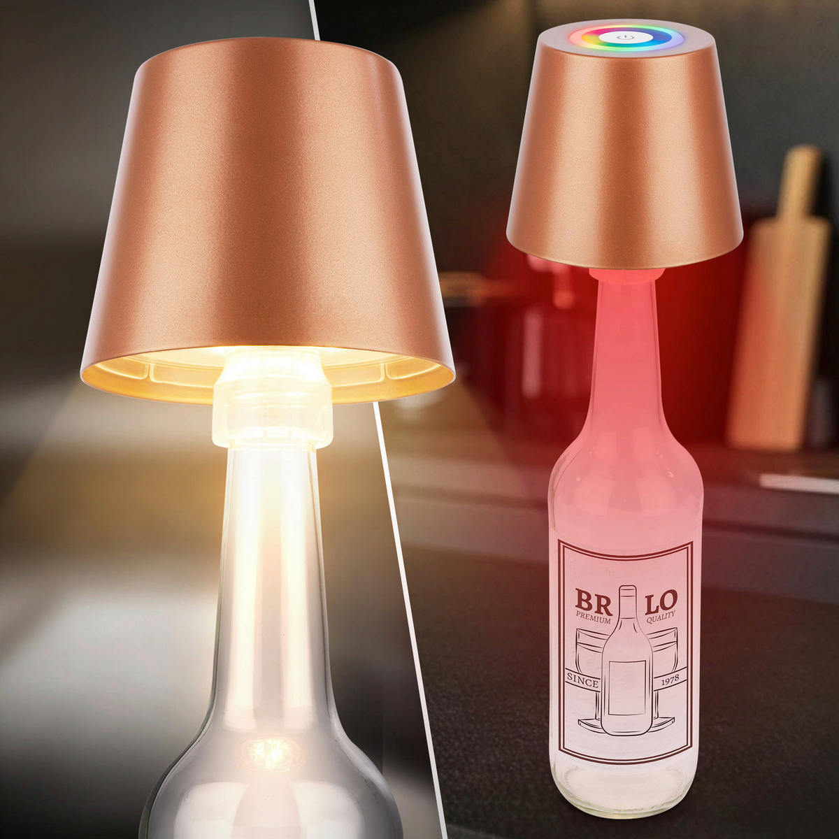 PUNJIVA STONA LAMPA - bronzana, Dizajnerski, plastika (12/36cm)