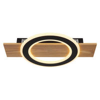 LED-DECKENLEUCHTE    44/29/5,2 cm  - Dunkelbraun/Opal, Natur, Kunststoff/Metall (44/29/5,2cm) - Globo