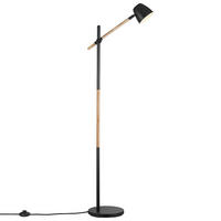STEHLEUCHTE 53,6/35/130,5 cm    - Eschefarben/Schwarz, Design, Holz/Metall (53,6/35/130,5cm) - Nordlux