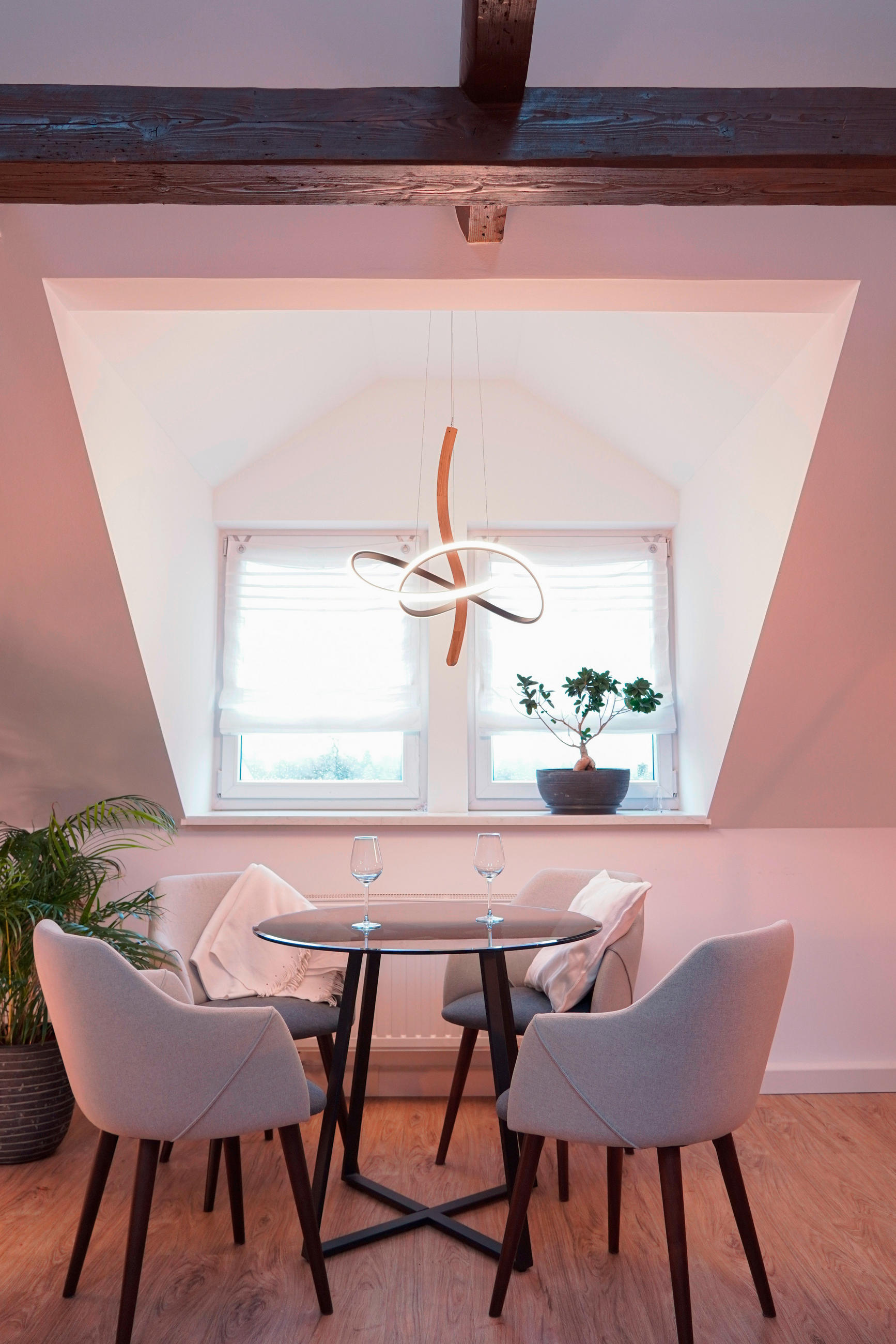 LED-HÄNGELEUCHTE 60/60/150 cm  - Schwarz, Design, Holz/Metall (60/60/150cm) - Waldwelt