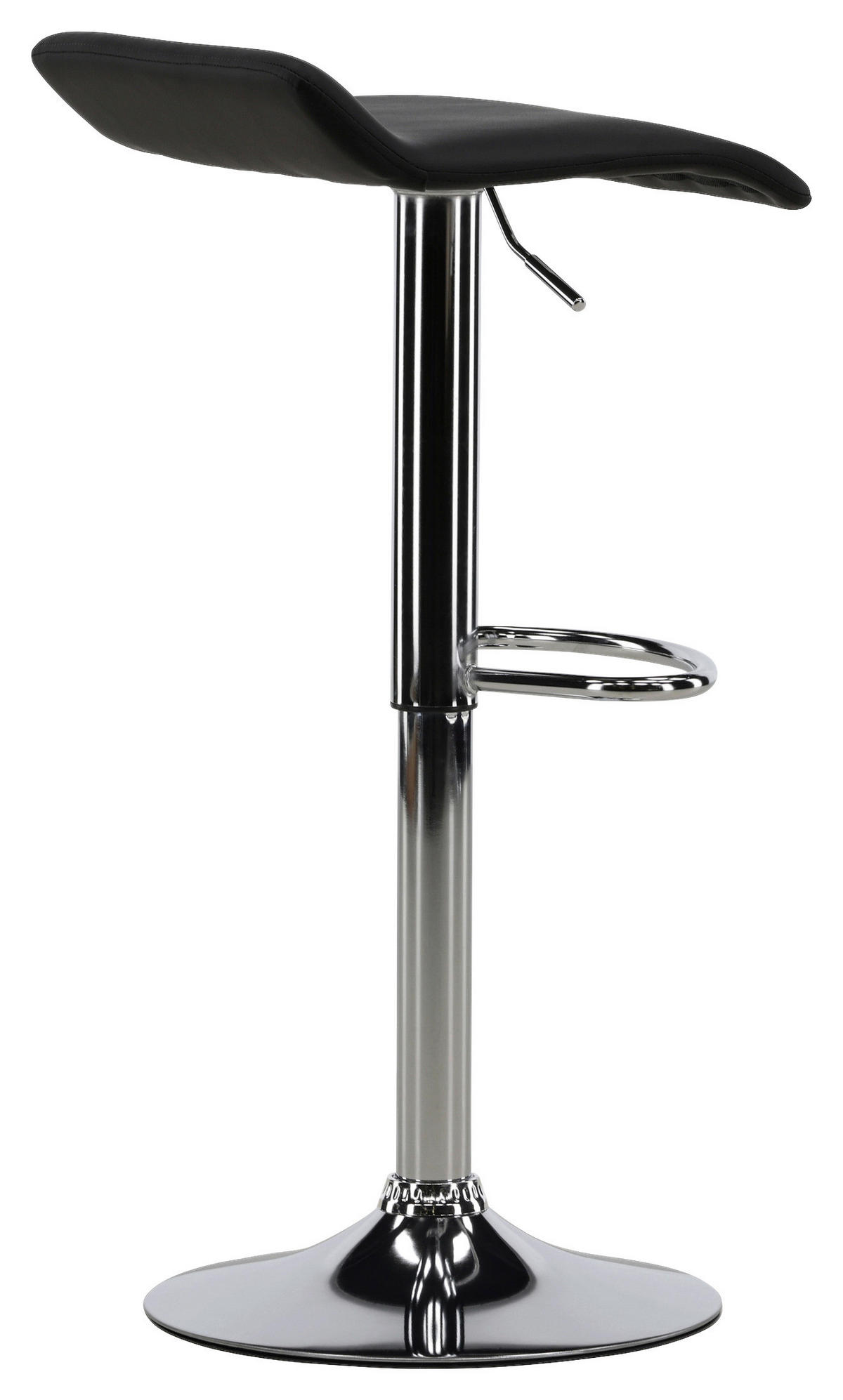 BARHOCKER-SET in Schwarz, Silberfarben  - Silberfarben/Schwarz, Design, Textil/Metall (38/84/38cm) - Livetastic