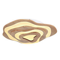 DECKENLEUCHTE 58/50/10 cm  - Dunkelbraun/Weiß, Trend, Holz/Kunststoff (58/50/10cm) - Collett's Monde