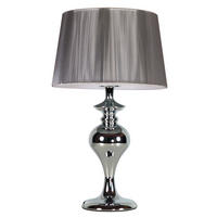 TISCHLEUCHTE 24/24/40 cm   - Silberfarben, Design, Metall (24/24/40cm)