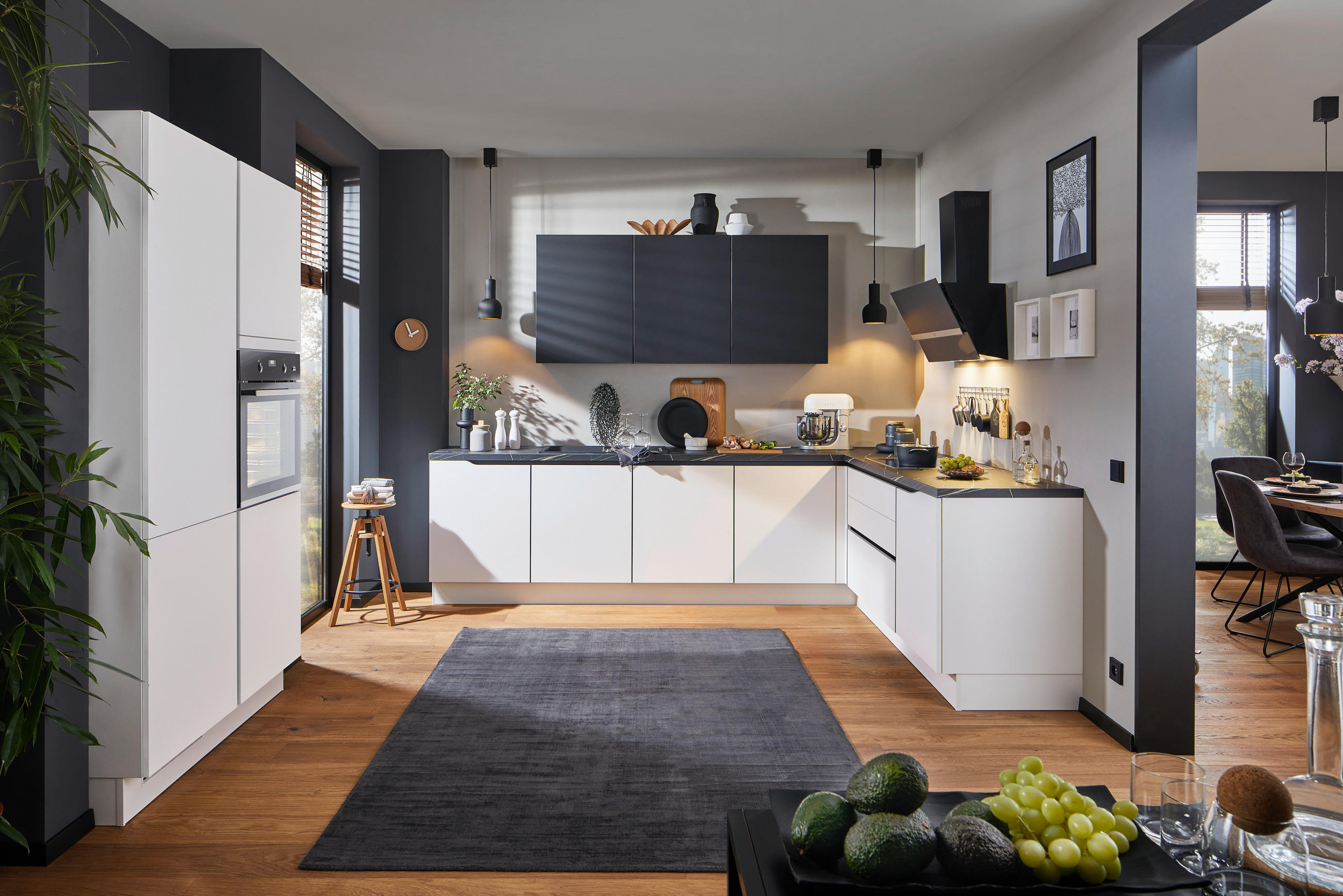 EINBAUKÜCHE   - Weiß, Design, Holzwerkstoff - Celina