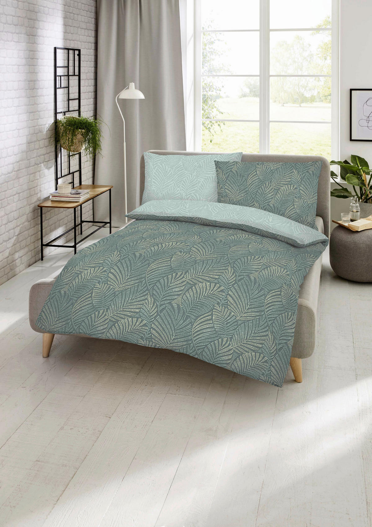 BETTWÄSCHE Ventura Makosatin 140/200 cm  - Mintgrün, Design, Textil (140/200cm) - Kaeppel