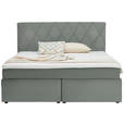 BOXSPRINGBETT 180/200 cm  in Hellgrau  - Hellgrau/Schwarz, Design, Kunststoff/Textil (180/200cm) - Xora