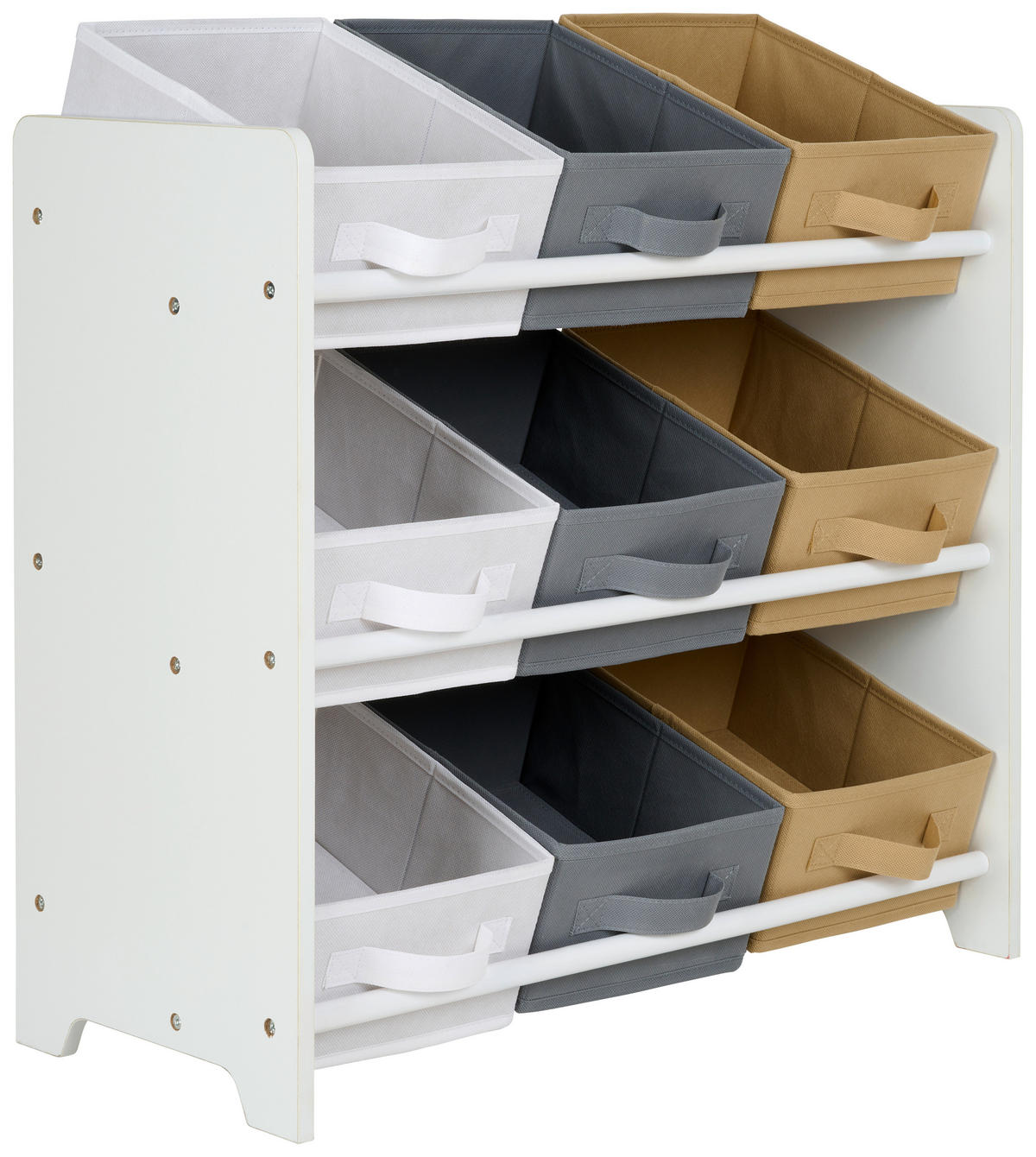 ÚLOŽNÝ REGÁL  - sivá/biela, Basics, kartón/drevo (65/62/30cm) - My Baby Lou