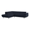 ECKSOFA in Drell Dunkelblau  - Dunkelblau, Modern, Textil/Metall (230/270cm) - MID.YOU