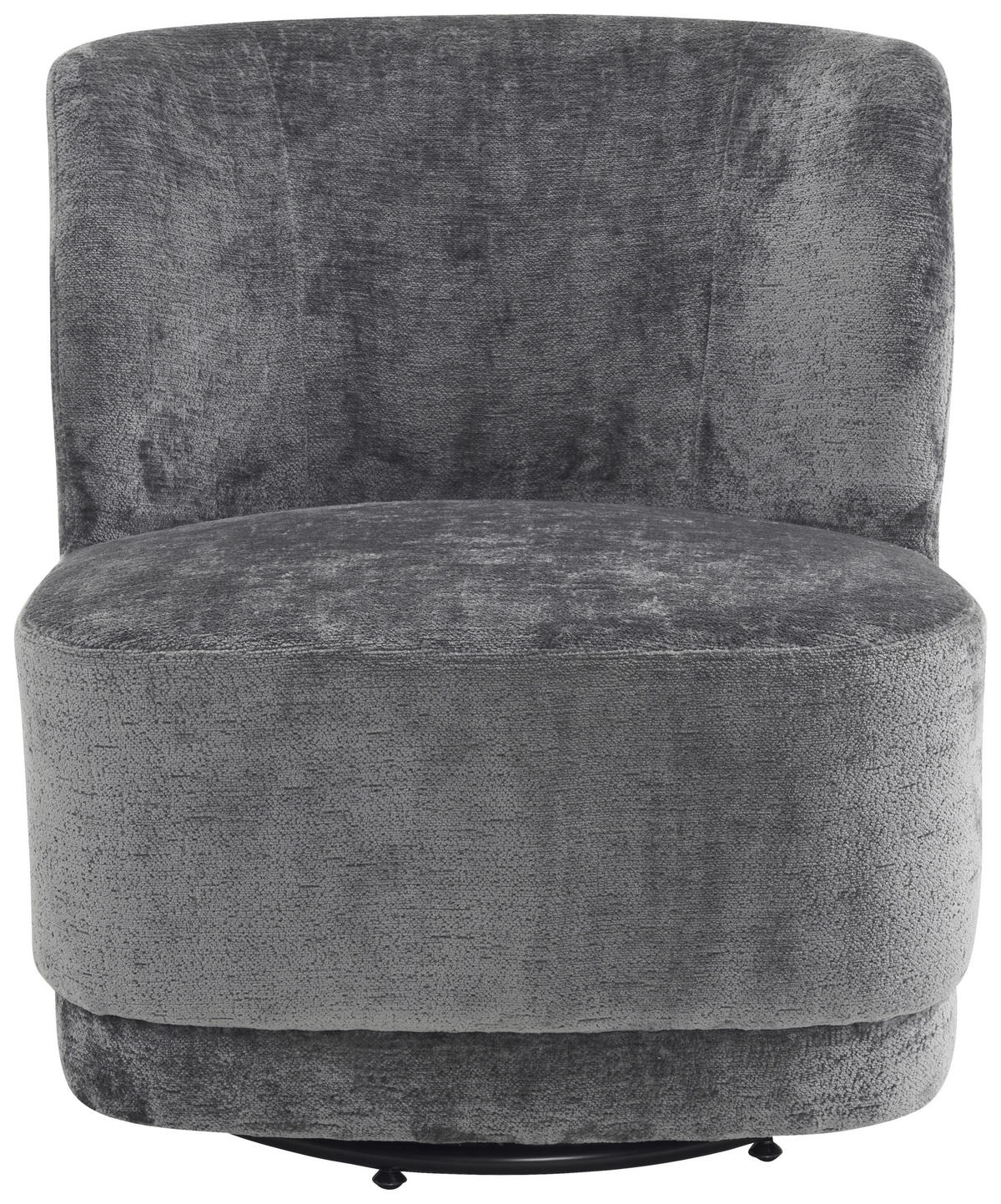 SESSEL in Chenille Grau  - Schwarz/Grau, MODERN, Textil/Metall (65/73/75cm) - MID.YOU