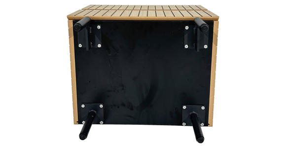 NACHTKÄSTCHEN in Schwarz, Eichefarben - Eichefarben/Schwarz, Design, Holzwerkstoff/Metall (50/50/40cm) - Xora