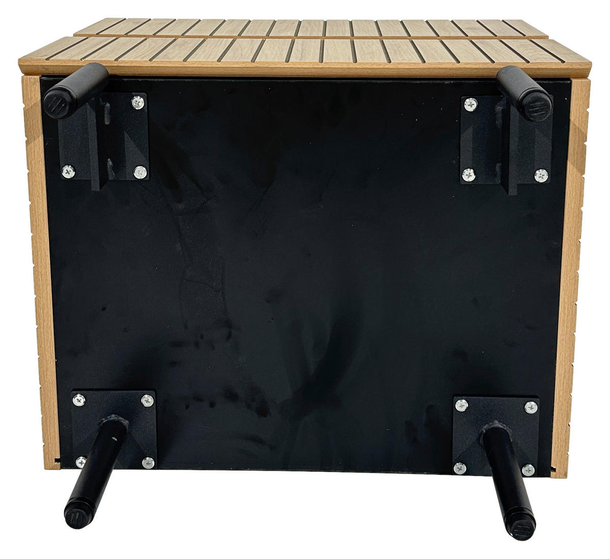 NACHTKÄSTCHEN in Schwarz, Eichefarben  - Eichefarben/Schwarz, Design, Holzwerkstoff/Metall (50/50/40cm) - Xora