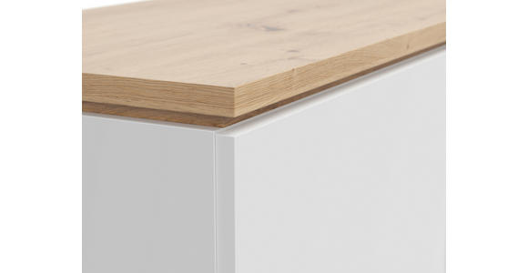 HIGHBOARD Weiß, Eiche Artisan  - Schwarz/Eiche Artisan, MODERN, Holzwerkstoff (100/121/42cm) - Xora