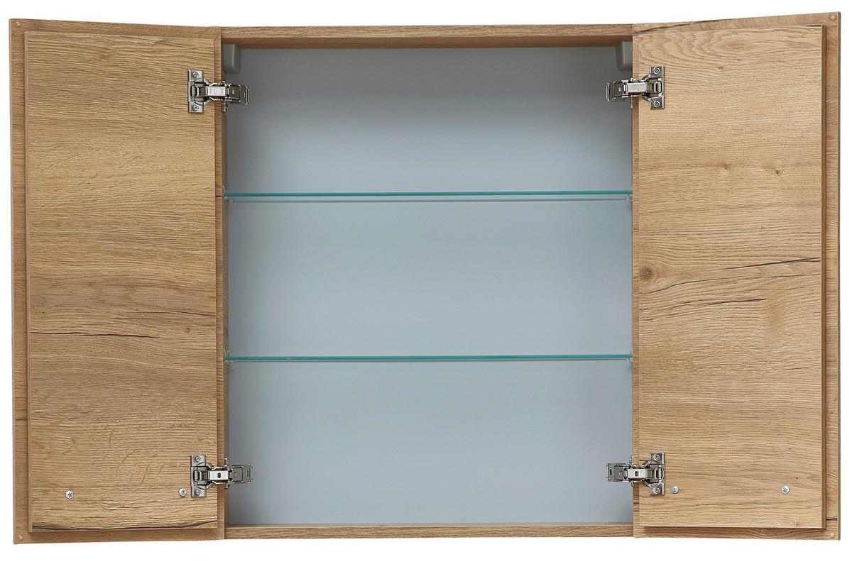 HÄNGESCHRANK 60/70/15,8 cm  - Chromfarben/Eichefarben, KONVENTIONELL, Glas/Holzwerkstoff (60/70/15,8cm) - Sadena