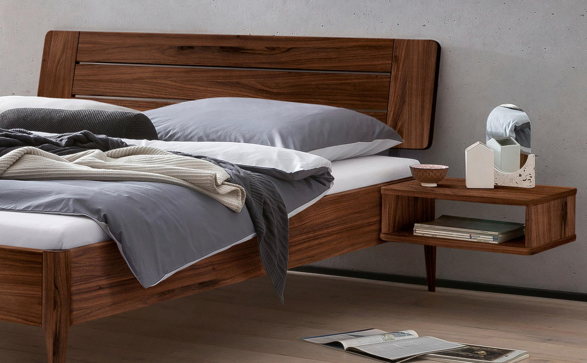 BETT 180/200 cm  in Nussbaumfarben  - Nussbaumfarben, MODERN, Holz (180/200cm) - Hasena