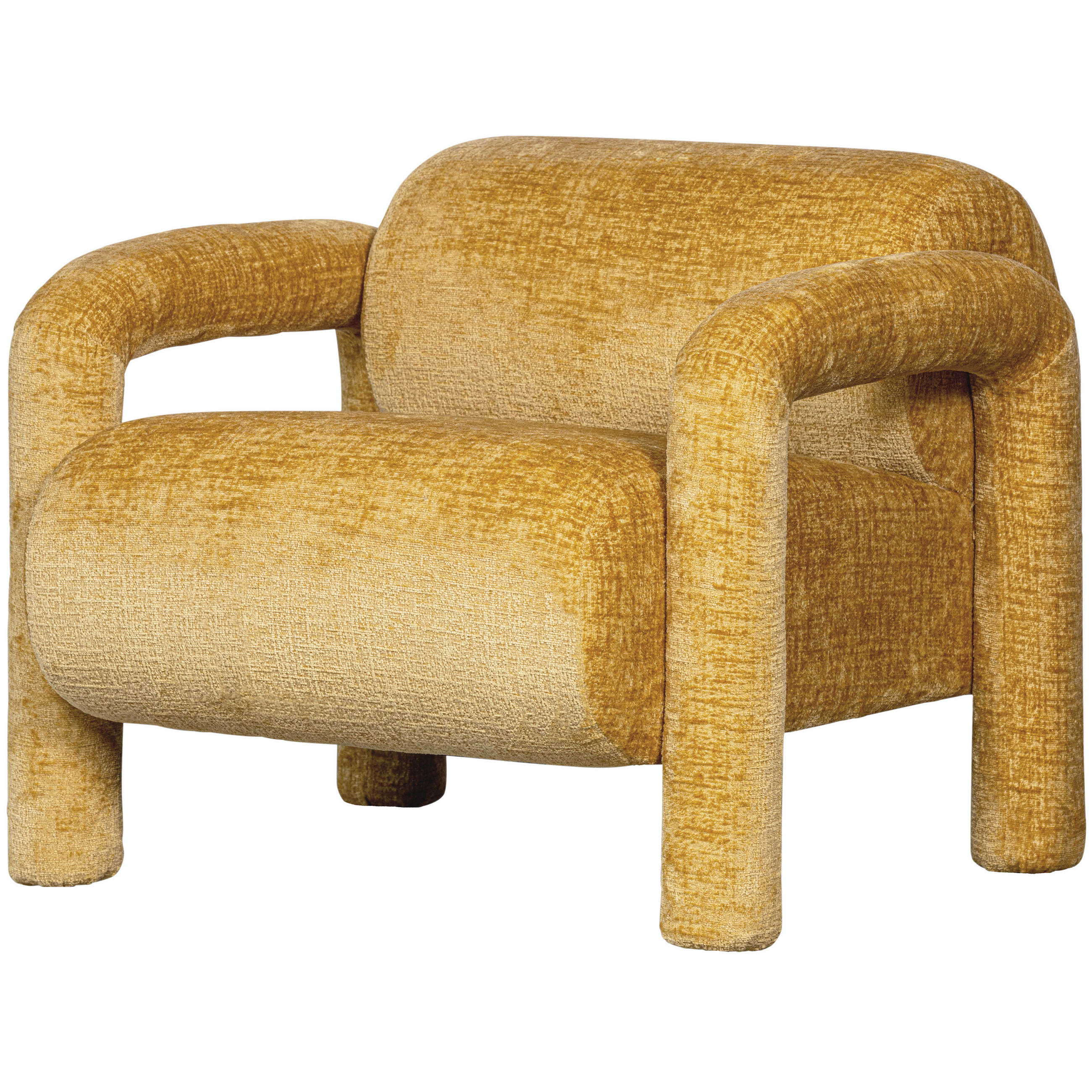 SESSEL in Samt Goldfarben  - Goldfarben, Design, Textil (76/65/82cm) - Livetastic