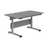 JUGENDSCHREIBTISCH 130/70/53-79 cm  - Silberfarben/Grau, Basics, Holzwerkstoff/Metall (130/70/53-79cm) - Paidi