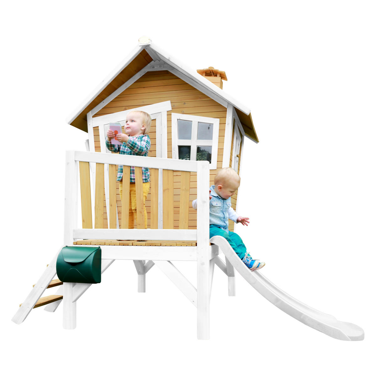 SPIELHAUS ROBIN 264/203/177 cm axi  - Weiss/Braun, Basics, Holz/Kunststoff (264/203/177cm)