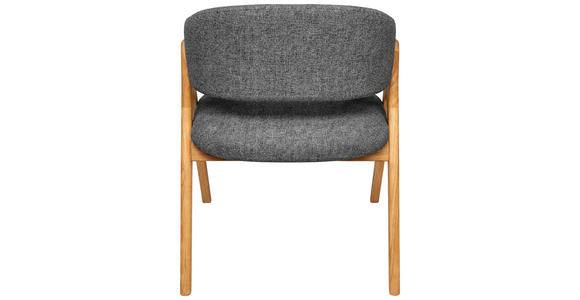 ARMLEHNSTUHL  Stoffauswahl Webstoff  - Eichefarben/Dunkelgrau, MODERN, Holz/Textil (61/85/57cm) - Carryhome