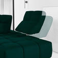 ECKSOFA in Struktur Petrol  313/233 cm  - Petrol/Schwarz, Design, Kunststoff/Textil (313/233cm) - Emilio Belluti