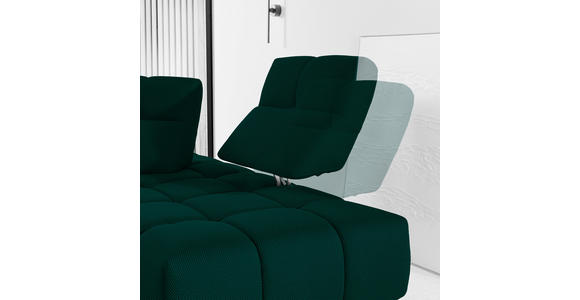 ECKSOFA in Struktur Petrol 313/233 cm - Petrol/Schwarz, Design, Kunststoff/Textil (313/233cm) - Emilio Belluti