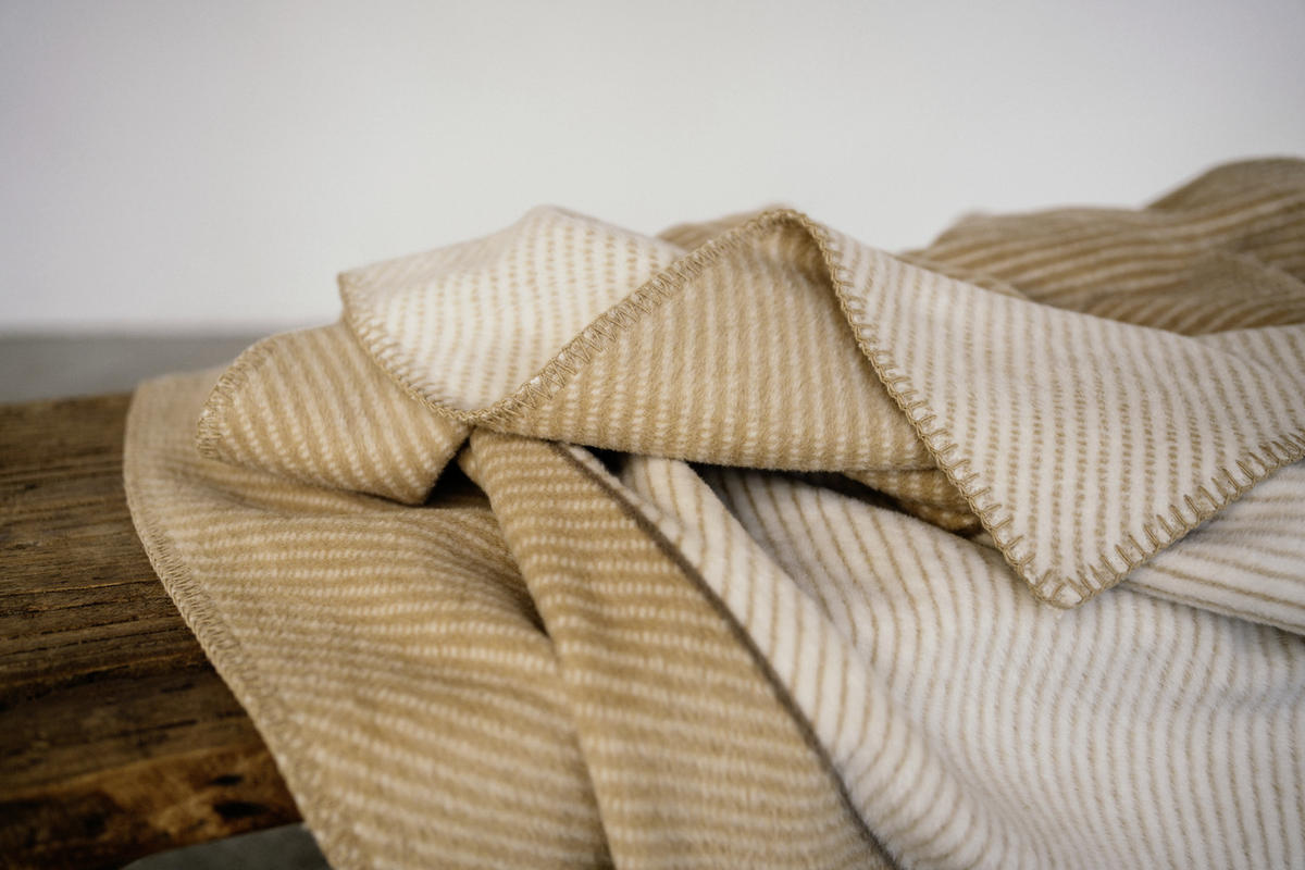 WOHNDECKE 150/200 cm  - Naturfarben/Weiß, KONVENTIONELL, Textil (150/200cm) - Ibena