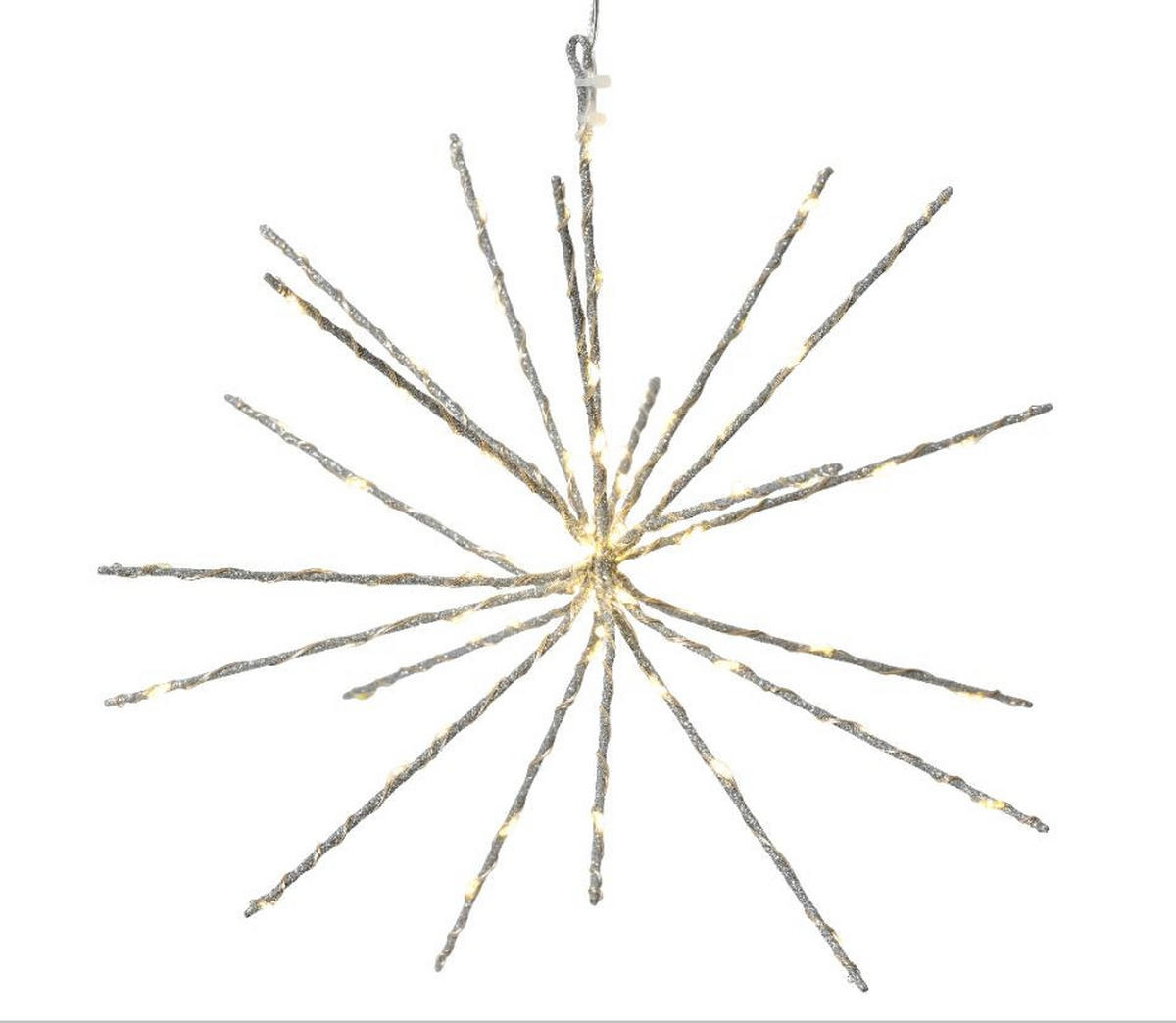 UKRASNA LED LAMPA - srebrna, Osnovno, plastika (55cm)