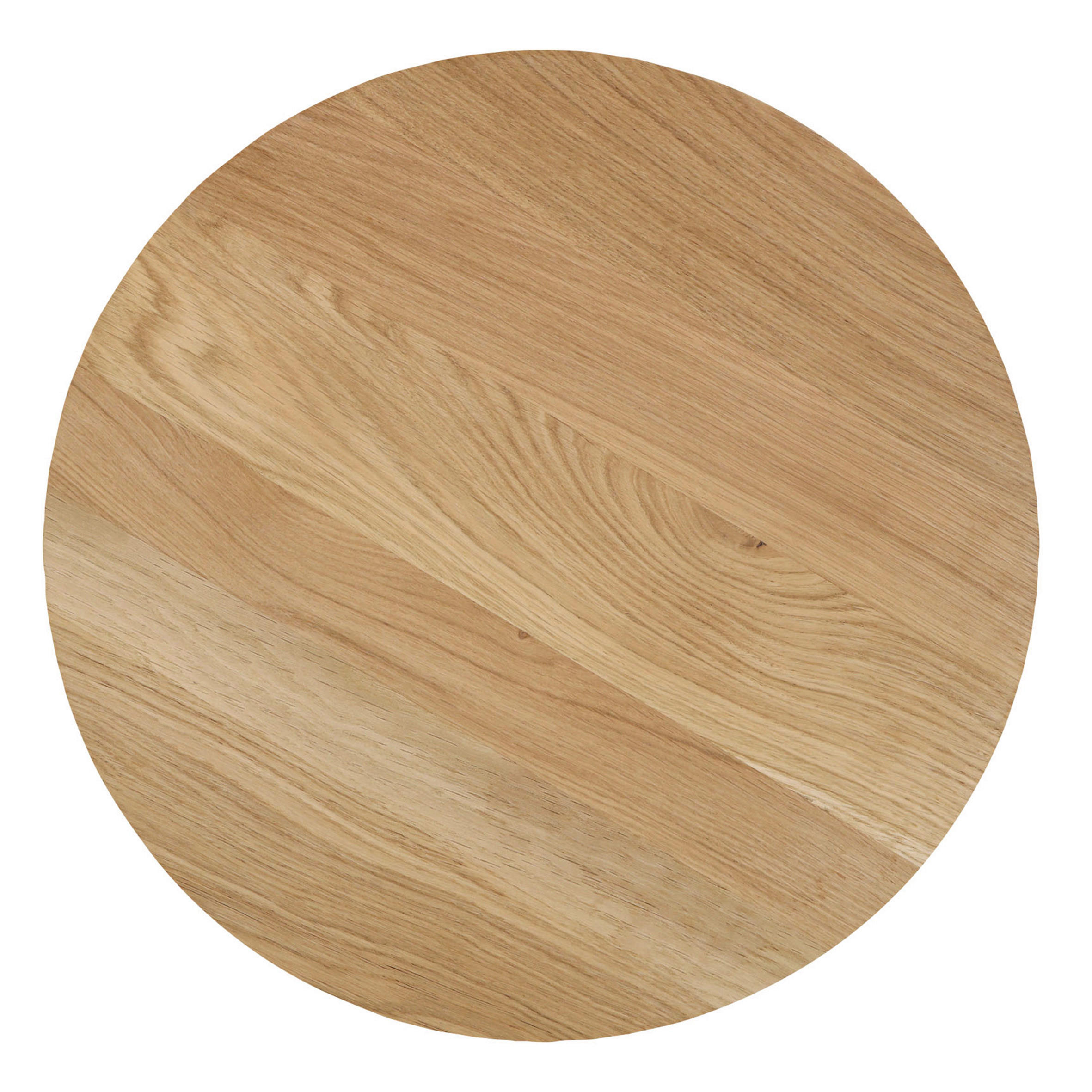 BEISTELLTISCH 45/45/45 cm Eiche massiv Eichefarben, Weiß, Naturfarben rund  - Eichefarben/Weiß, Design, Holz/Metall (45/45/45cm) - Landscape