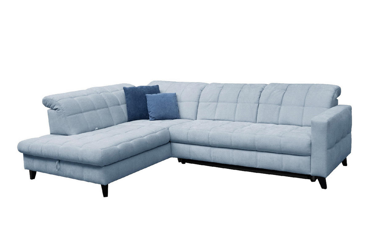 SAROKKANAPÉ textil kék  - fekete/kék, Design, textil/fa (216/297cm) - Xora