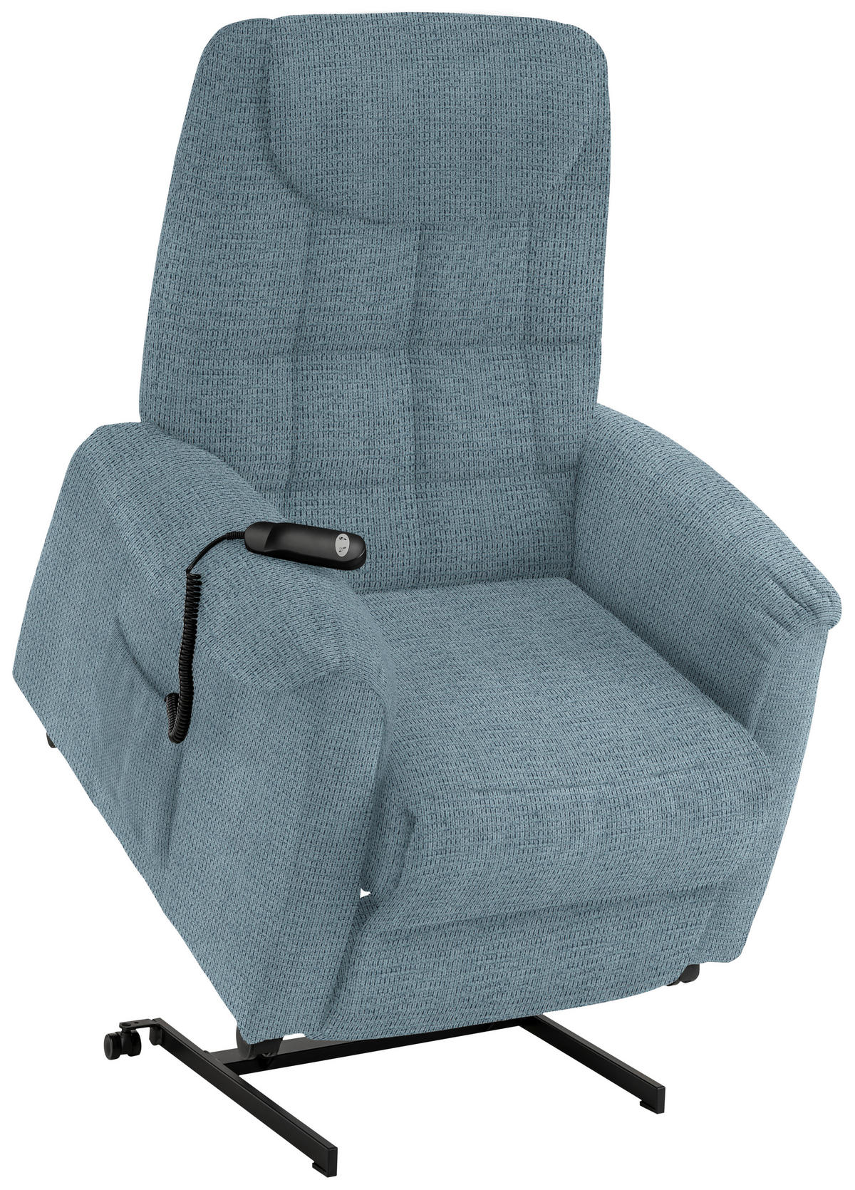 FERNSEHSESSEL in Mikrofaser Blau  - Blau/Schwarz, KONVENTIONELL, Kunststoff/Textil (83/113/92cm) - Xora