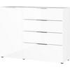 TÁLALÓSZEKRÉNY 134/102/42 cm  - krómszínű/fekete, Modern, műanyag/faalapú anyag (134/102/42cm) - Premium Living