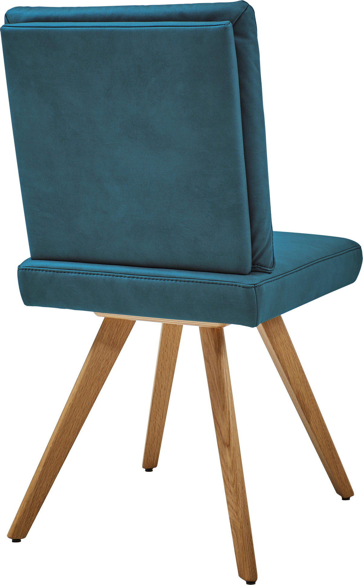 STUHL  in Mikrofaser Holz, Textil  - Eichefarben/Petrol, Design, Holz/Textil (46/94/58cm) - Dieter Knoll
