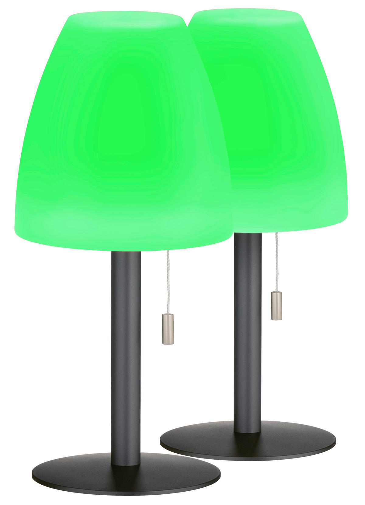 AKKU-TISCHLEUCHTE Fiumara 14/30 cm   - Anthrazit/Weiß, KONVENTIONELL, Kunststoff/Metall (14/30cm)