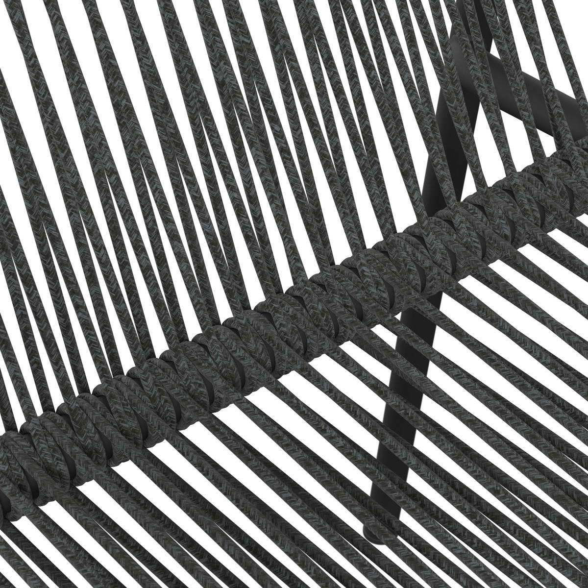 SET STOLICA ZA BAŠTU - tamnosiva/crna, Moderno, metal/tekstil (55/82/58cm) - Bessagi Garden