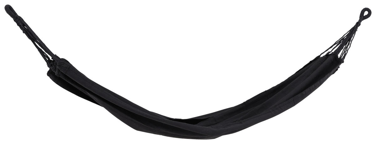 HÄNGEMATTE  - Schwarz, KONVENTIONELL, Kunststoff (150/1/200cm) - Gardenson