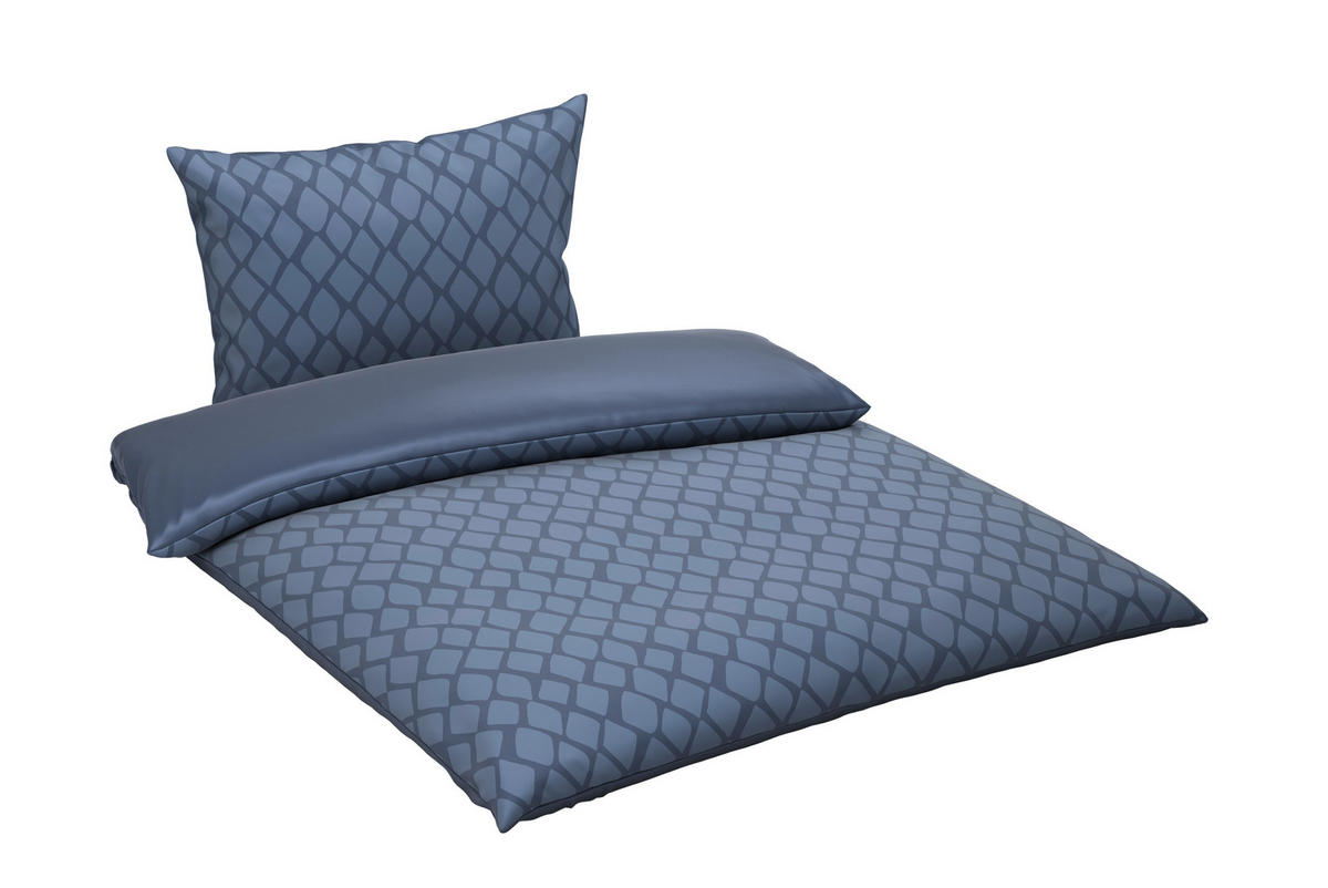 WENDEBETTWÄSCHE STRIPES DK Satin 140/200 cm  - Hellblau, Design, Textil (140/200cm) - Dieter Knoll