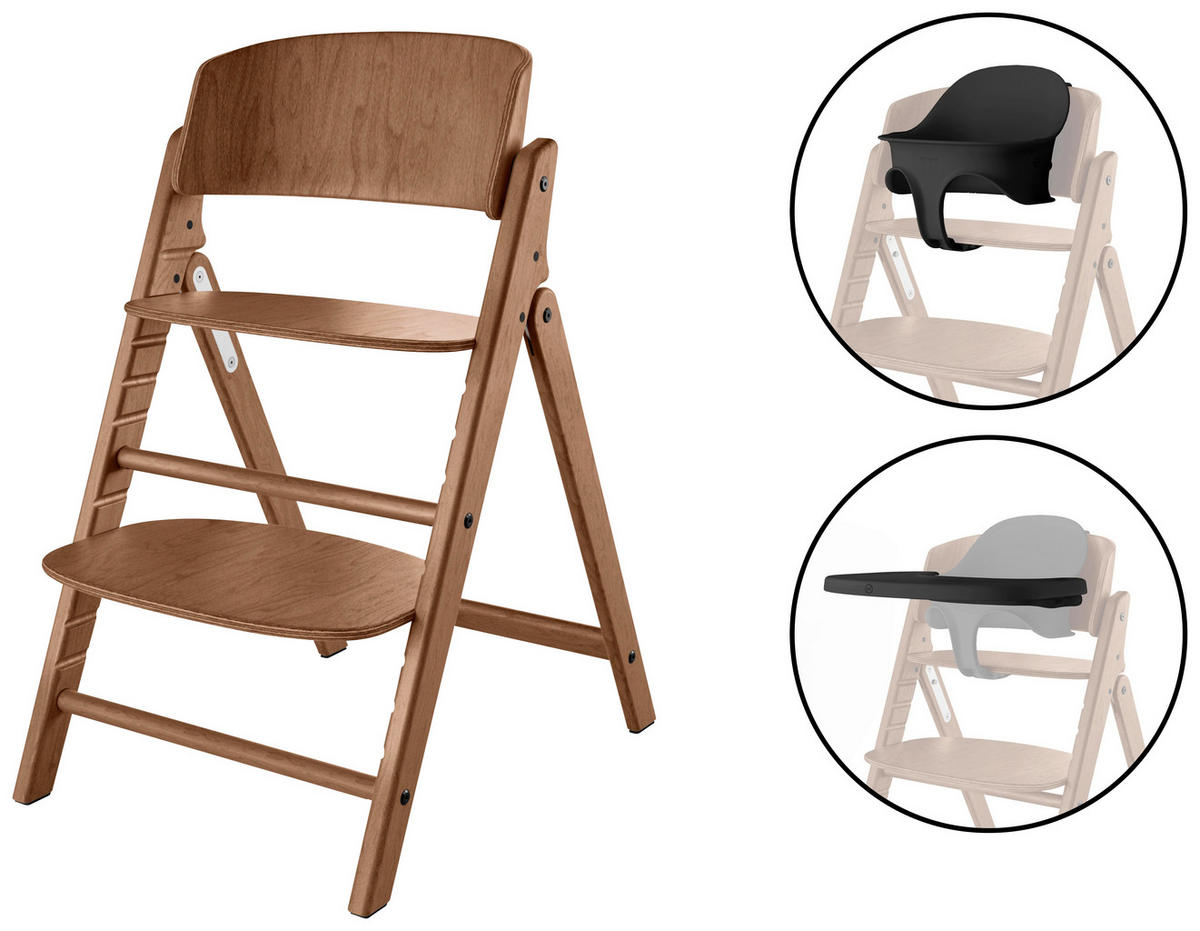 ETETŐSZÉK Click&Fold 3 in 1  - világosbarna, Basics, műanyag/fa (69,9/47,3/84,3cm) - cybex GOLD