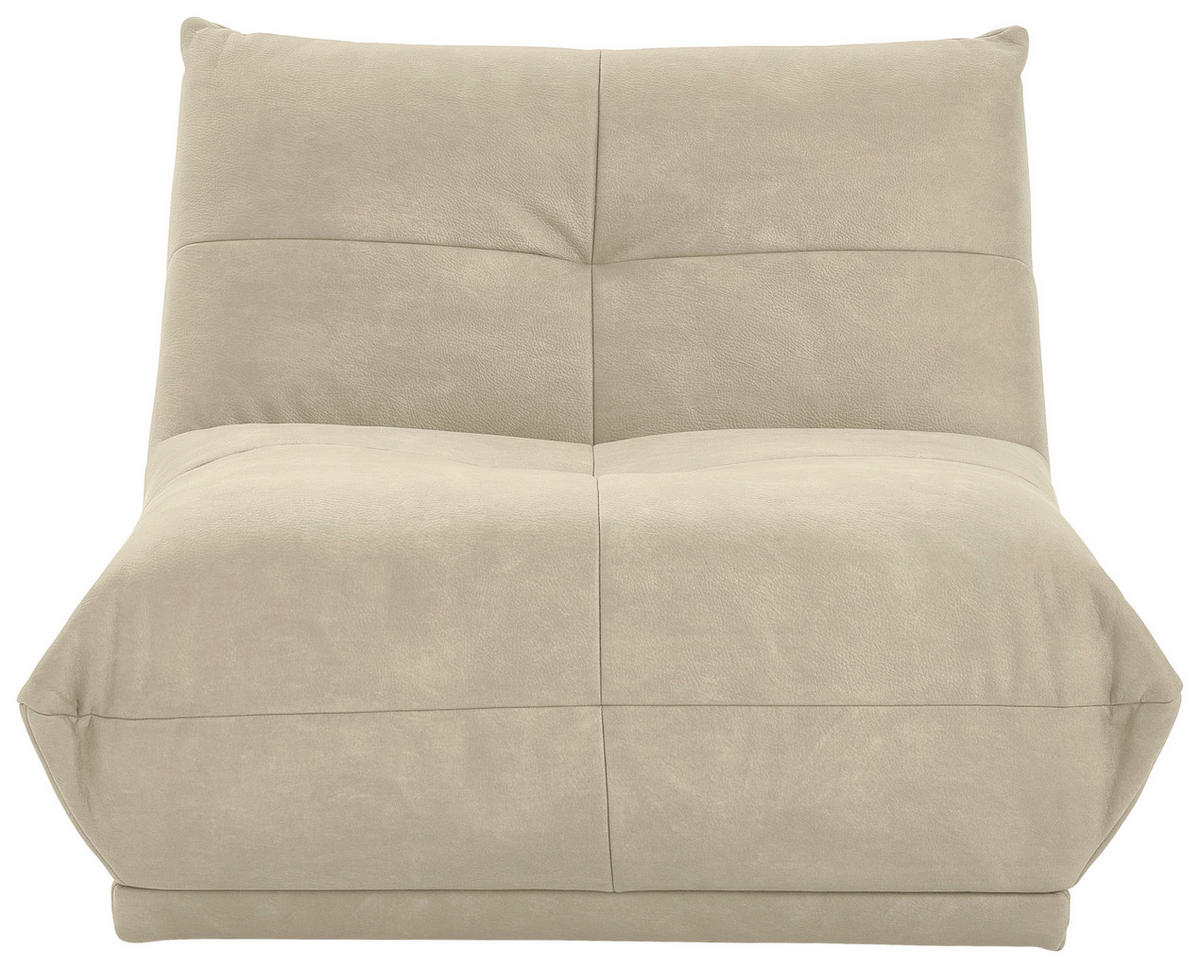 SOFAELEMENT Lederlook Creme  - Creme, Trend, Textil (105/80/112cm) - Livetastic