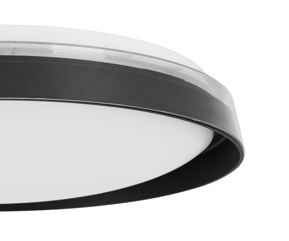 LED-DECKENLEUCHTE   - Transparent/Schwarz, Trend, Kunststoff/Metall (40cm) - Boxxx